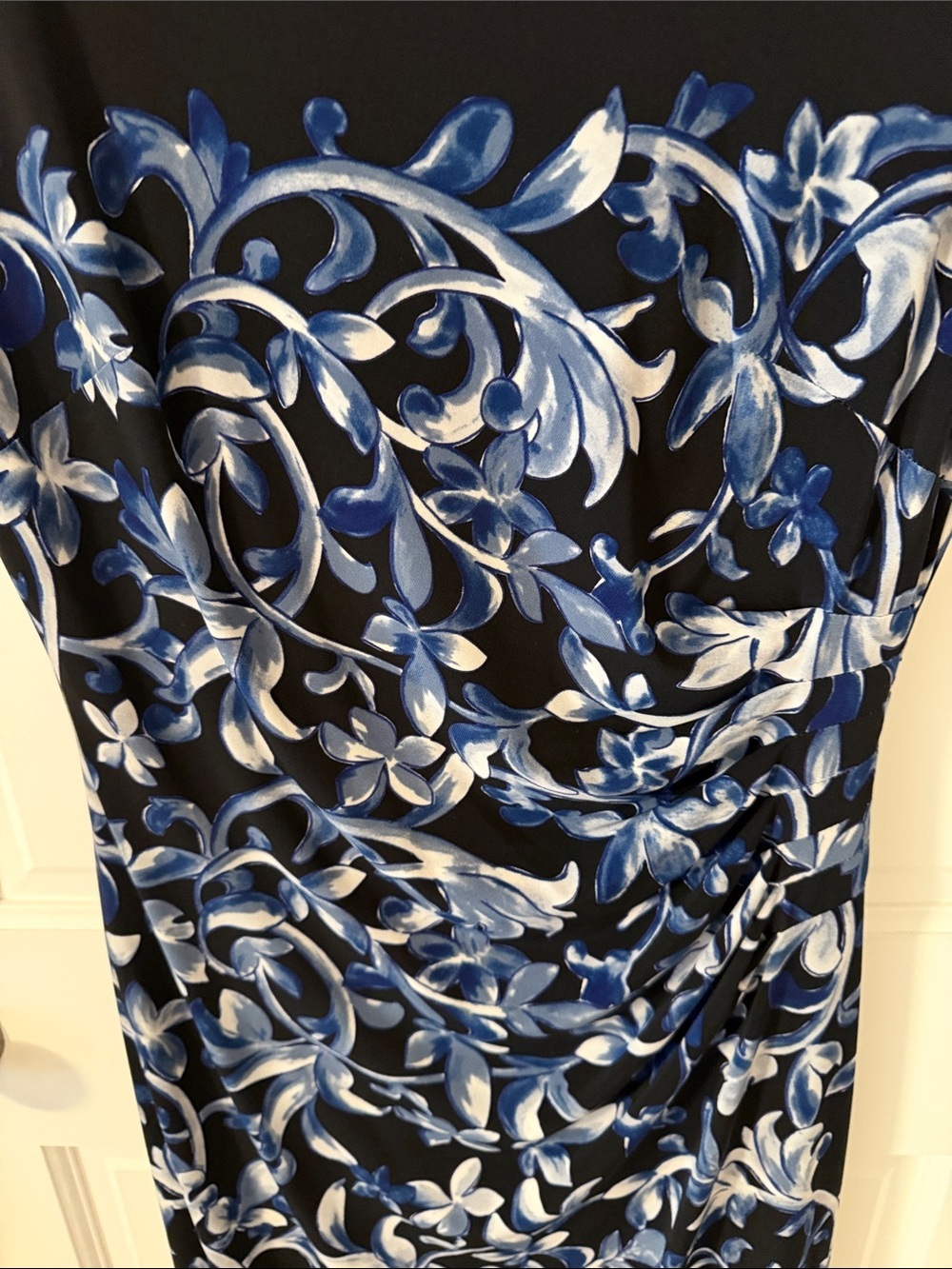 Lauren Ralph Lauren Floral Matte Jersey Cap Sleeve Sheath Dress Size 14 - Picture 3 of 5